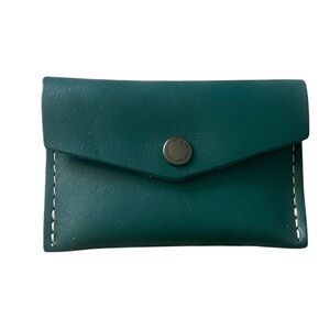 Teal Leather Card Holder